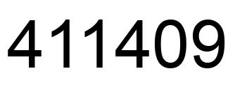 Número 411409 imagen negro