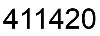 Number 411420 black image