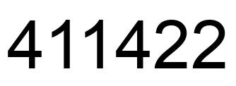 Número 411422 imagen negro
