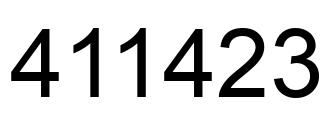 Número 411423 imagen negro