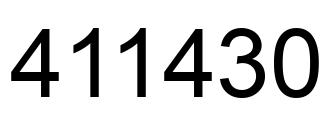 Number 411430 black image