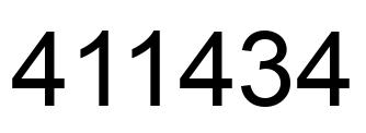 Number 411434 black image