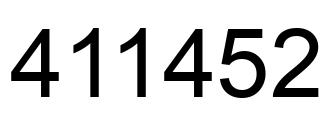 Número 411452 imagen negro