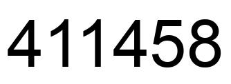 Number 411458 black image