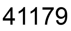 Número 41179 imagen negro