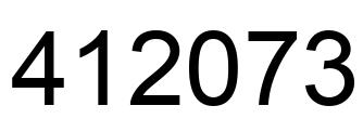 Number 412073 black image