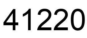 Number 41220 black image