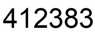 Number 412383 black image