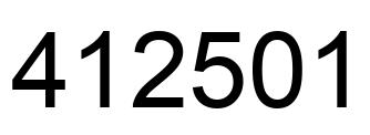 Number 412501 black image