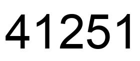 Number 41251 black image