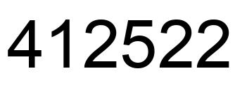 Number 412522 black image