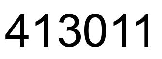Number 413011 black image