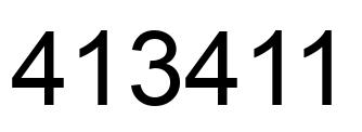 Number 413411 black image