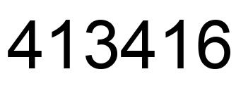 Number 413416 black image
