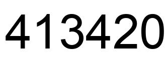 Número 413420 imagen negro