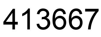 Number 413667 black image