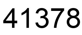 Número 41378 imagen negro