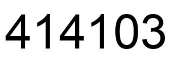Number 414103 black image
