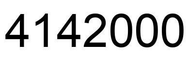 Número 4142000 imagen negro