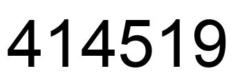 Number 414519 black image