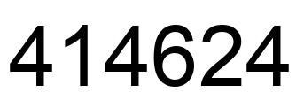 Number 414624 black image