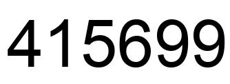 Number 415699 black image