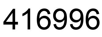 Number 416996 black image