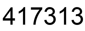 Número 417313 imagen negro