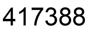 Número 417388 imagen negro