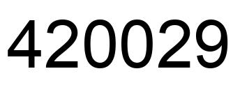 Number 420029 black image