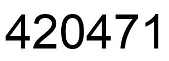 Number 420471 black image