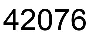 Number 42076 black image