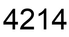 Number 4214 black image