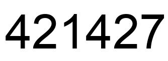 Number 421427 black image