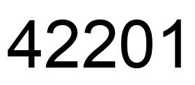 Number 42201 black image