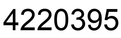 Número 4220395 imagen negro