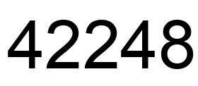 Number 42248 black image
