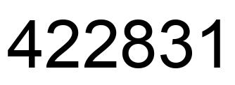 Number 422831 black image