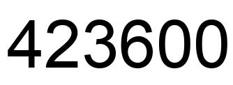 Number 423600 black image