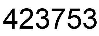 Number 423753 black image