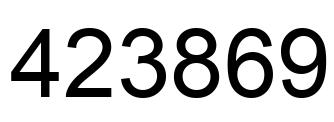 Number 423869 black image