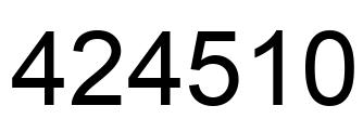 Number 424510 black image