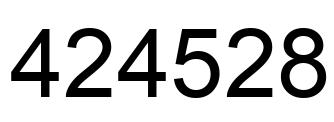 Number 424528 black image