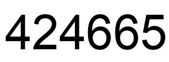 Número 424665 imagen negro