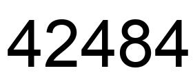 Number 42484 black image