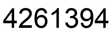 Número 4261394 imagen negro