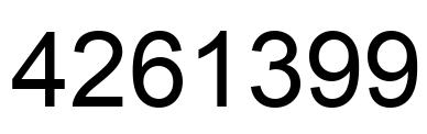 Número 4261399 imagen negro