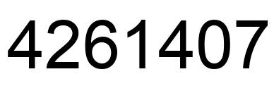 Número 4261407 imagen negro