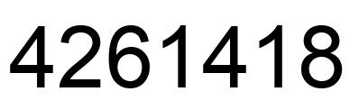 Número 4261418 imagen negro