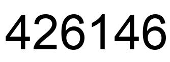 Número 426146 imagen negro